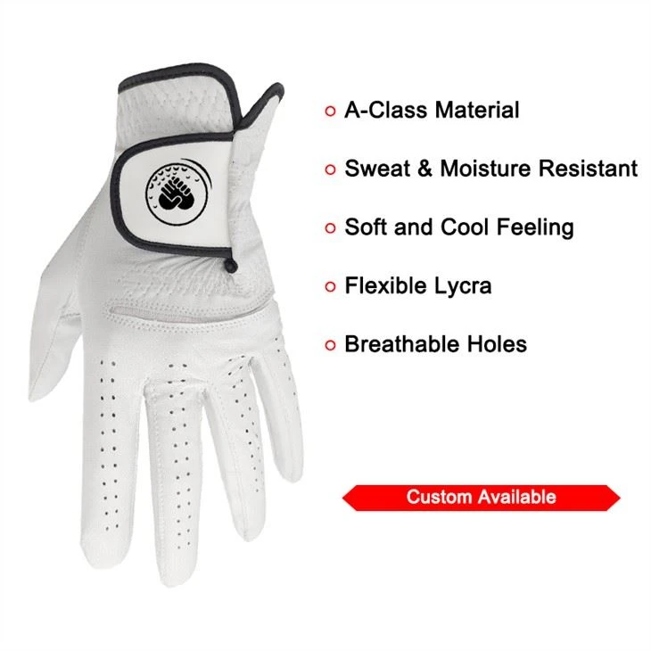 Cabretta Leather Customized Golf Gloves Colored Golf Gloves Custom Golf Gloves With Customizable Logo