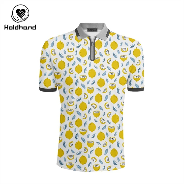 Golf Polo Polyesteri Spandex Yellow Lemon Style Design Valmistaja