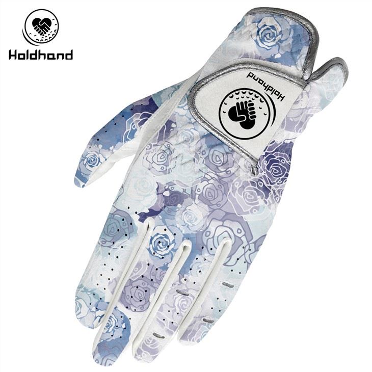 Laventelin kukkatulostus tukkukauppias Grace Golf Gloves Custom Color PU synteettinen nahka