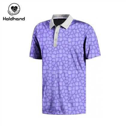 Purple Polo Shirt Golf Verryttelypuku Mukava puuvillainen poolo