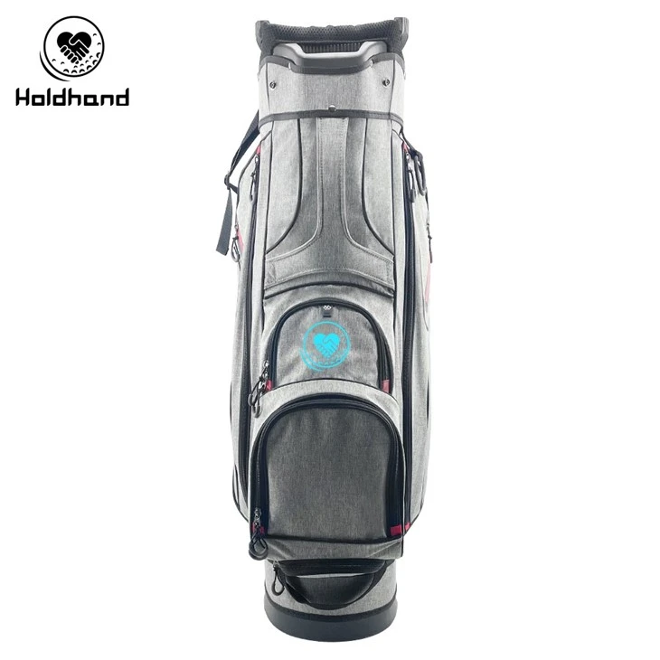 Golf Cart Bag With 15 Way Top Dividers, Lightweight With Individual Putter Well & 7 Pockets, Cooler Bag, Shoulder Strap & Rain Hood, Portable Golf Carry Bag For Men & Women